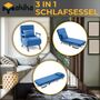 Makika Schlafsessel Schlafsofa Ted klappbar in Blau