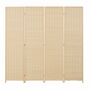 Makika Trennwand / Raumteiler aus Bambus Faltbar - Natur Hellbraun