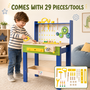 Baby Vivo Spielwerkbank / Werkbank f�r Kinder aus Holz - Luigi mit drehbaren Zahnr�dern und 29 Teilen Zubeh�r