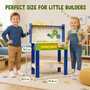 Baby Vivo Spielwerkbank / Werkbank f�r Kinder aus Holz - Luigi mit drehbaren Zahnr�dern und 29 Teilen Zubeh�r