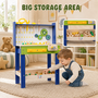 Baby Vivo Spielwerkbank / Werkbank f�r Kinder aus Holz - Luigi mit drehbaren Zahnr�dern und 29 Teilen Zubeh�r