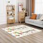Baby Vivo Spielmatte / Spielteppich f�r Kinder doppelseitig mit Tieren 200 x 180 cm - Zoo