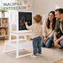 Baby Vivo Lernturm aus Holz - Mit Tafel in Wei�