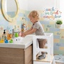 Baby Vivo Lernturm aus Holz - Mit Tafel in Wei�