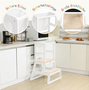 Baby Vivo Lernturm aus Holz - Mit Tafel in Wei�