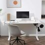 Makika H�henverstellbarer Schreibtisch elektrisch 140 x 70 cm - Wei�