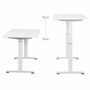 Makika H�henverstellbarer Schreibtisch elektrisch 140 x 70 cm - Wei�