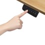 Makika Hhenverstellbarer Schreibtisch elektrisch 120 x 60 cm - Eiche Wei