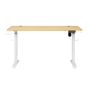 Makika H�henverstellbarer Schreibtisch elektrisch 140 x 70 cm - Eiche Wei�