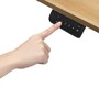 Makika H�henverstellbarer Schreibtisch elektrisch 140 x 70 cm - Eiche Wei�