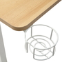 Makika H�henverstellbarer Schreibtisch elektrisch 140 x 70 cm - Eiche Wei�