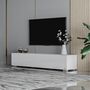 Makika TV Lowboard / Fernsehtisch - Wei� Hochglanz