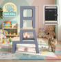 Baby Vivo Lernturm aus Holz - Mit Tafel in Grau