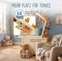 Baby Vivo Regal f�r Toniebox mit magnetischer Aufbewahrung f�r �ber 68 Tonies - F�nfeck