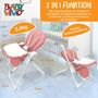Baby Vivo Design Kinderhochstuhl aus Kunststoff - Tippy in Bubblegum