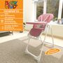 Baby Vivo Design Kinderhochstuhl aus Kunststoff - Tippy in Bubblegum