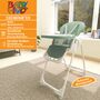 Baby Vivo Design Kinderhochstuhl aus Kunststoff - Tippy in Cool Mint