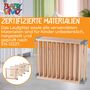 Baby Vivo Laufgitter aus Holz 8 Elemente - individuell verstellbar - PREMIUM in Grau