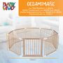 Baby Vivo Laufgitter aus Holz 8 Elemente - individuell verstellbar - PREMIUM in Wei�