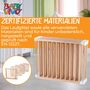Baby Vivo Laufgitter aus Holz 8 Elemente - individuell verstellbar - PREMIUM in Wei�