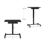 Makika Stehpult / Laptoptisch h�henverstellbar mit Rollen und Schublade in Schwarz