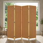 Makika Trennwand / Raumteiler aus Holz / Bambus Faltbar - Natur Braun