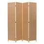 Makika Trennwand / Raumteiler aus Holz / Bambus Faltbar - Natur Braun