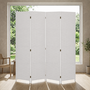 Makika Trennwand / Raumteiler aus Papier und Holz Faltbar - Wei� Eckig