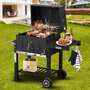 Strattore Holzkohlegrill / quadratischer BBQ XL Grillwagen aus Eisen