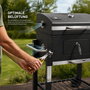 Strattore Holzkohlegrill / quadratischer BBQ XL Grillwagen aus Eisen