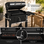 Strattore Holzkohlegrill / quadratischer BBQ XL Grillwagen aus Eisen