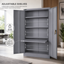 Makika Aktenschrank / B�roschrank abschlie�bar 40x90x140cm in Anthrazit