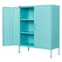 Makika Aktenschrank / B�roschrank 80x35x102cm Industrial M�bel in Hellblau