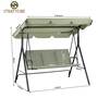 Strattore Hollywoodschaukel Gartenschaukel / Gartenliege 175 x 110 x 153 cm - Gr�n