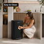 MAXCRAFT M�lleimer / Treteimer mit Soft Close Deckel - 50 Liter in Schwarz