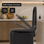 MAXCRAFT M�lleimer / Treteimer mit Soft Close Deckel - 50 Liter in Schwarz