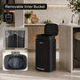 MAXCRAFT M�lleimer / Treteimer mit Soft Close Deckel - 50 Liter in Schwarz