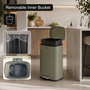 MAXCRAFT M�lleimer / Treteimer mit Soft Close Deckel - 50 Liter in Gr�n