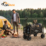 SAMAX Faltbarer Bollerwagen Offroad Camping Edition bis 200 kg - Schwarz / Grau