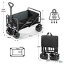 SAMAX Faltbarer Bollerwagen Offroad Camping Edition bis 200 kg - Schwarz / Grau