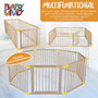 Baby Vivo Laufgitter aus Holz 8 Elemente - individuell verstellbar - PREMIUM in Gelb