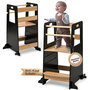 Baby Vivo Lernturm aus Holz h�henverstellbar - Noah in Schwarz