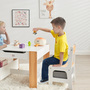 Baby Vivo Kindersitzgruppe mit multifunktionalem Tisch und 2 St�hlen aus Holz - Mia