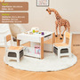 Baby Vivo Kindersitzgruppe mit multifunktionalem Tisch und 2 St�hlen aus Holz - Mia