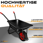MAXCRAFT Schubkarre / Bauschubkarre Luftbereifung 250 kg 100 L Schwarz / Rot - Black Edition