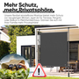 Strattore Ausziehbare Klemmmarkise / Senkrechtmarkise h�henverstellbar 120 x 310 cm - Anthrazit