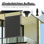 Strattore Ausziehbare Klemmmarkise / Senkrechtmarkise h�henverstellbar 120 x 310 cm - Anthrazit