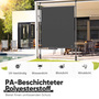 Strattore Ausziehbare Klemmmarkise / Senkrechtmarkise h�henverstellbar 150 x 310 cm - Anthrazit