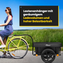 SAMAX Lastenanh�nger / Fahrradanh�nger 90 Liter / 80 Kg mit Kupplung - Mountain
