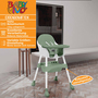 Baby Vivo Design 2in1 Kinderhochstuhl - Oscar in Gr�n